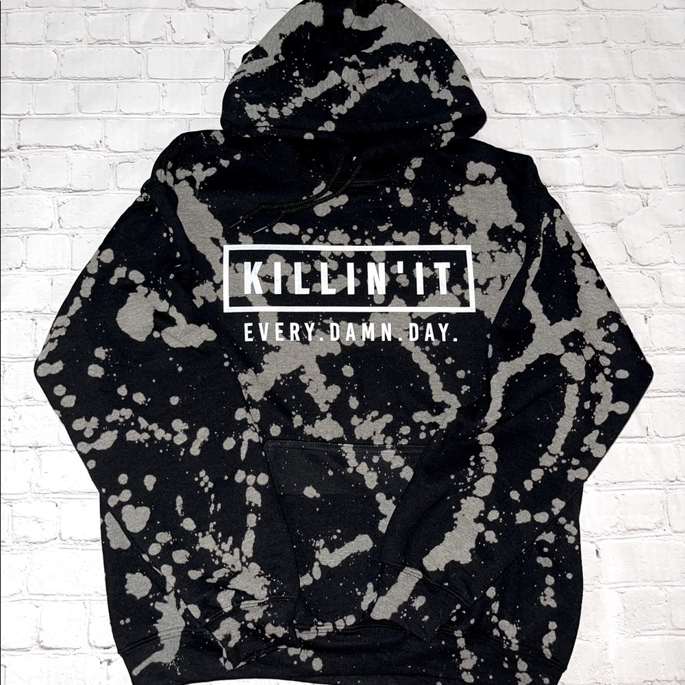 Reverse tie dye hoodie. Hand made